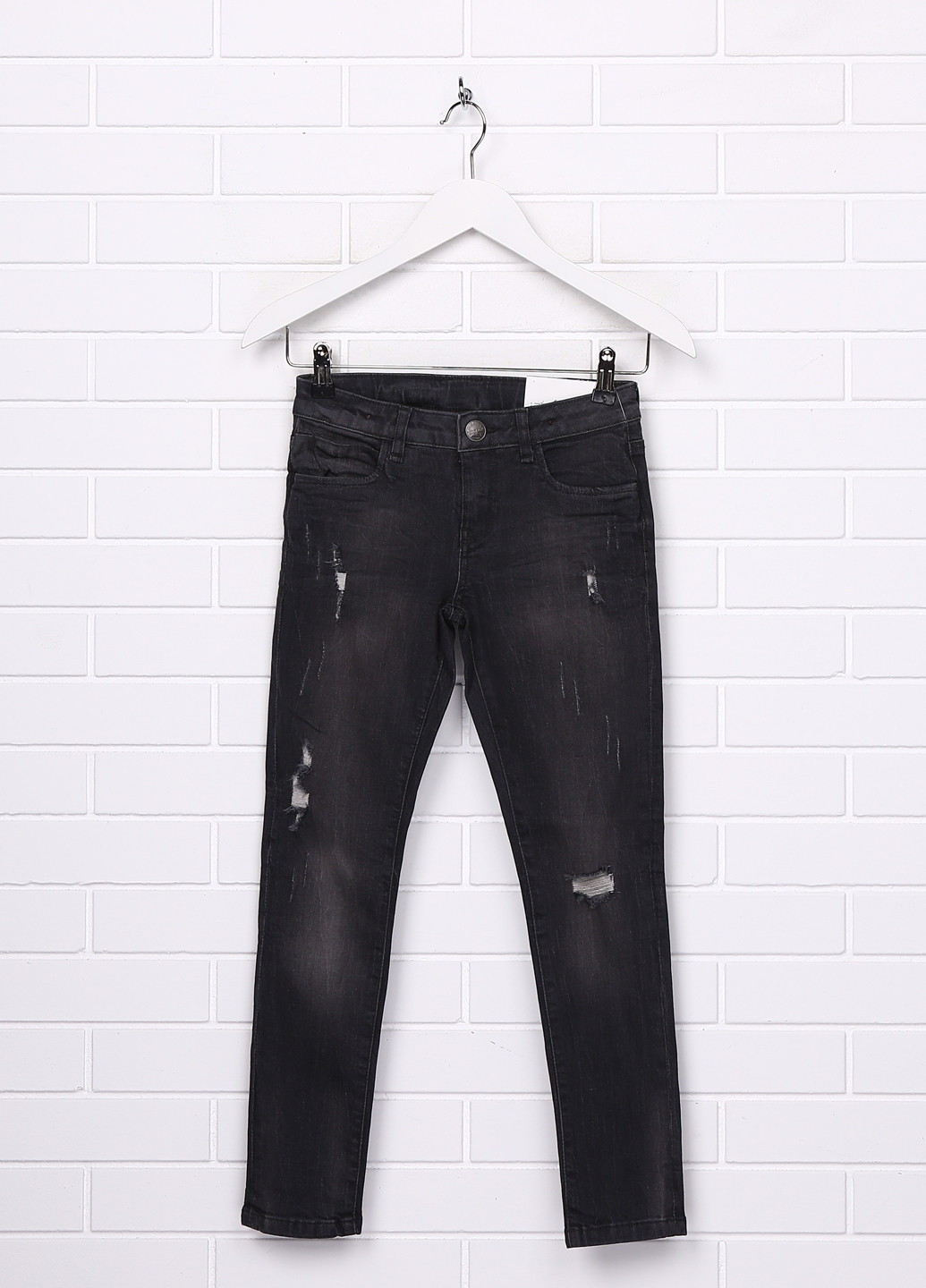 Темно-серые демисезонные со средней талией джинсы C&A