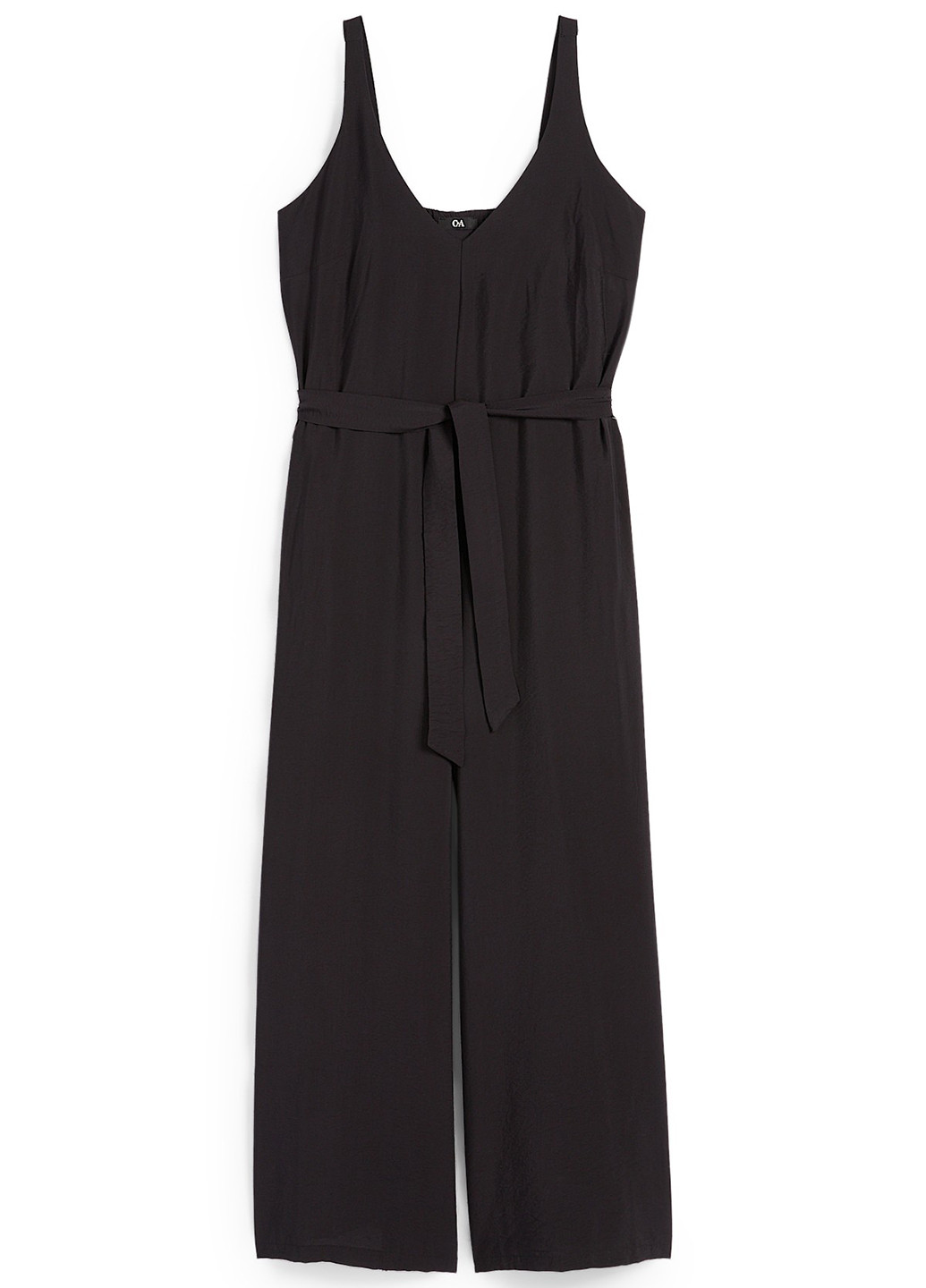 Комбинезон C&A комбинезон-брюки однотонный чёрный кэжуал вискоза