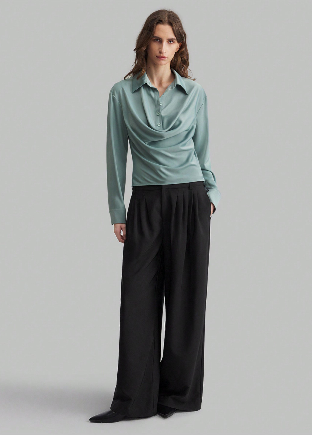 Мятная блуза SHEIN