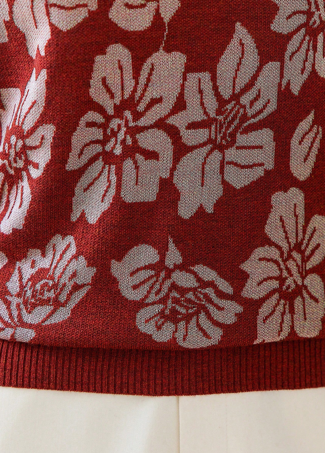 Темно-красный демисезонный свитер SHEIN