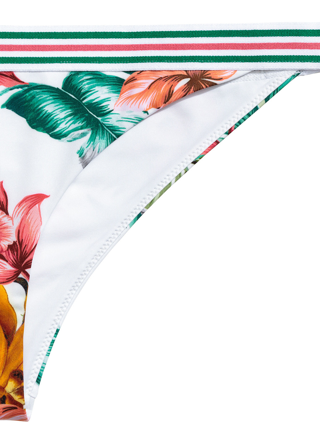 Белые купальные трусики с цветочным принтом H&M