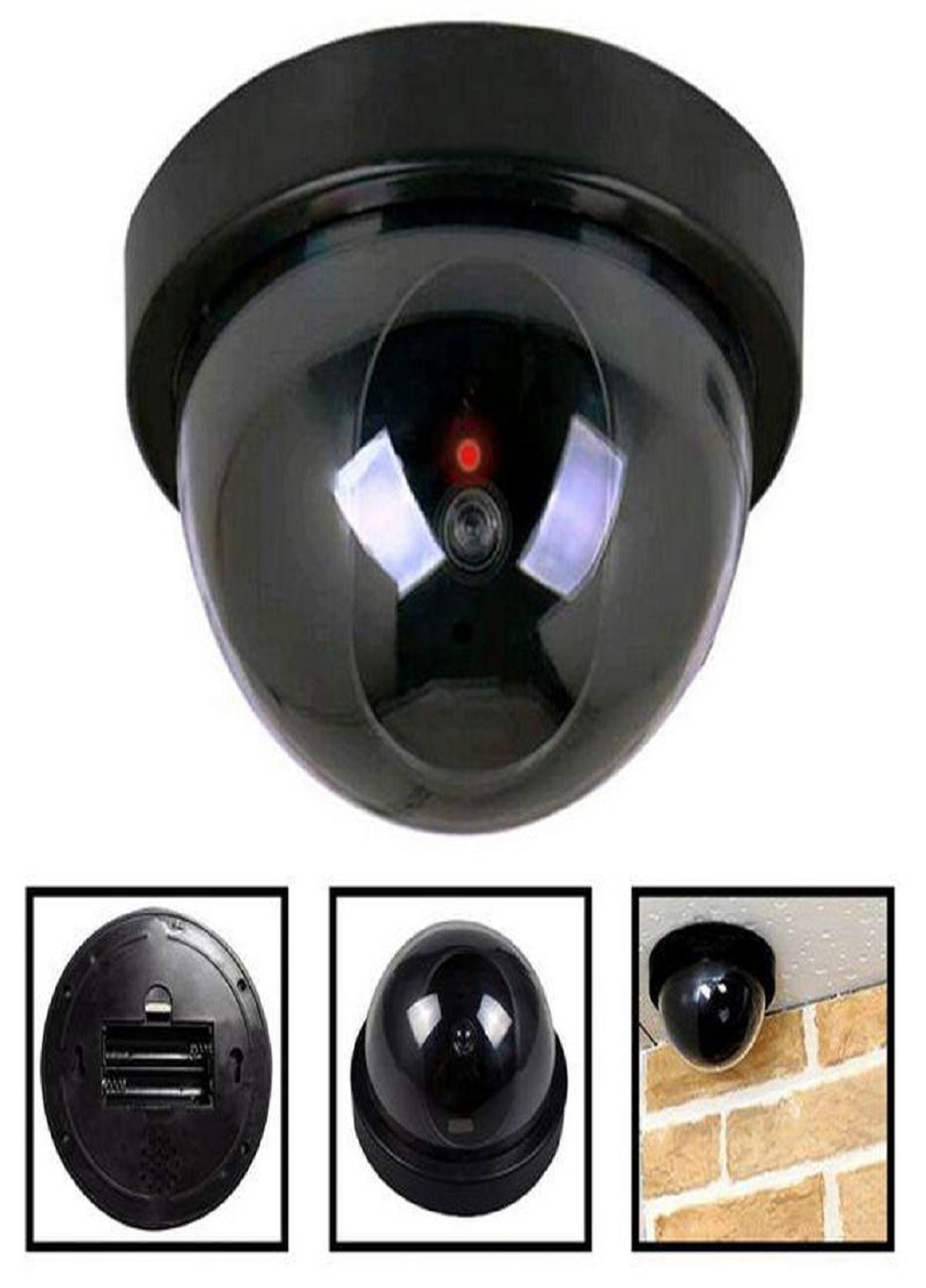 Муляж купольной камеры видеонаблюдения с мигающей ИК-подсветкой Dummy VTech (253336593)