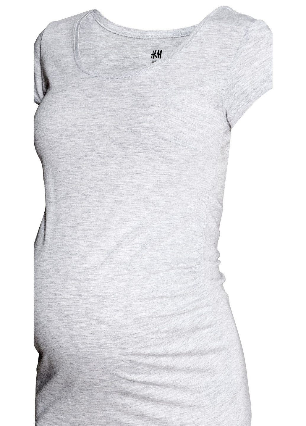 Светло-серая летняя футболка для беременных H&M