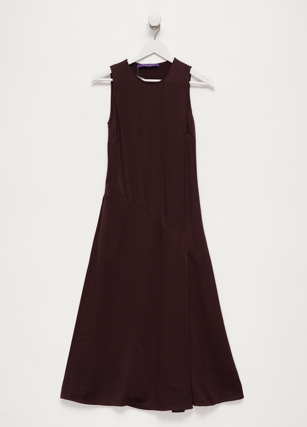 Темно-фиолетовое кэжуал платье клеш Ralph Lauren однотонное