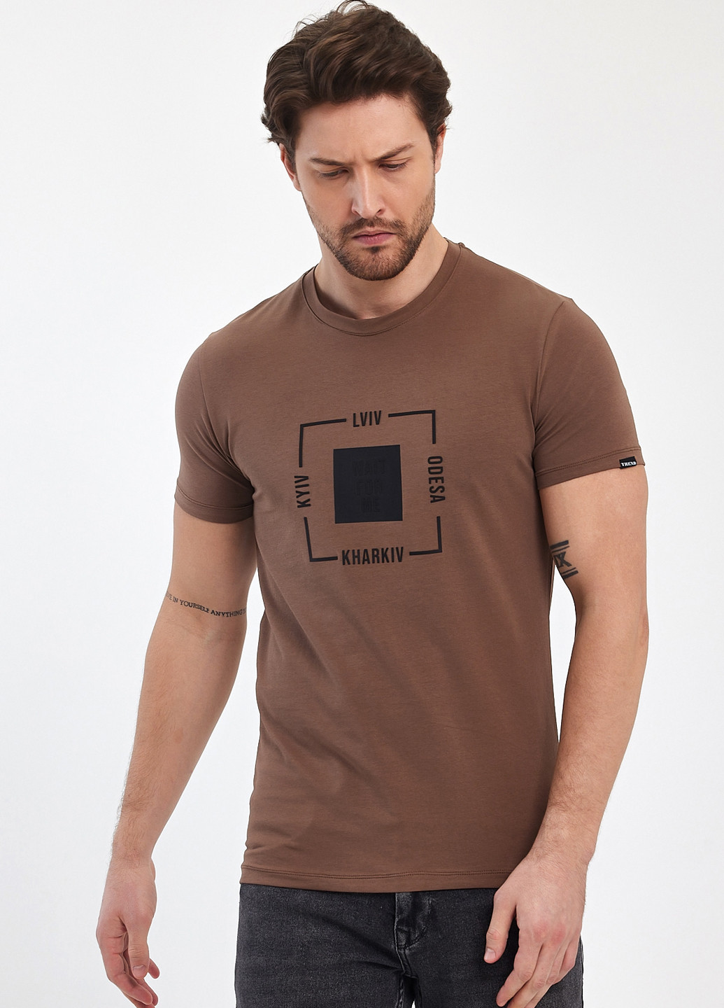 Кофейная футболка Trend Collection