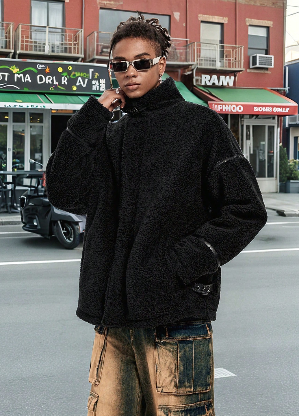 Черная зимняя куртка SHEIN