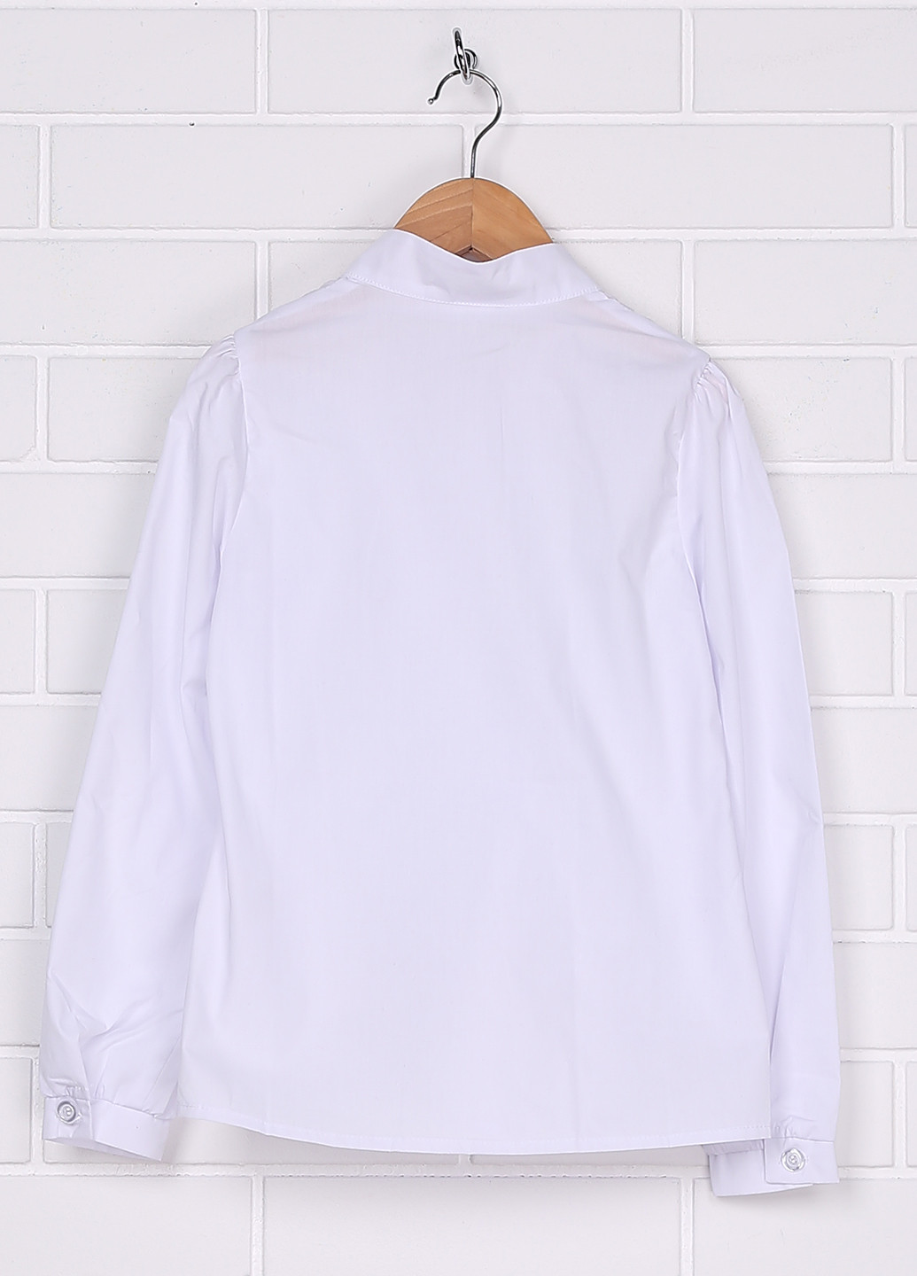 Блуза ZUBRYTSKAYA з довгим рукавом однотонна біла ділова