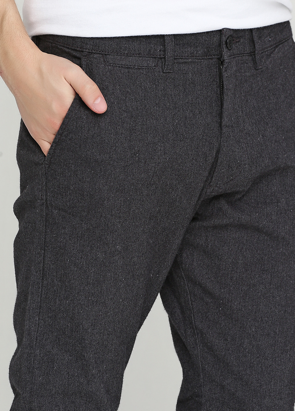 Темно-серые кэжуал демисезонные зауженные брюки Jack & Jones