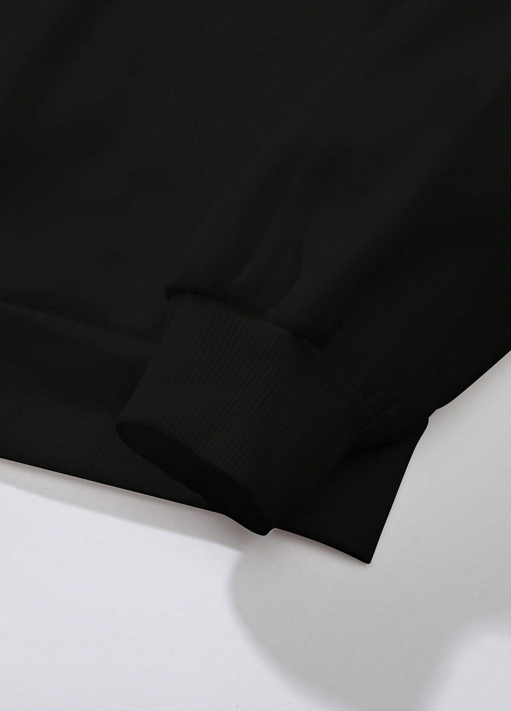 Черный свитшот SHEIN надпись без декора (342068142)