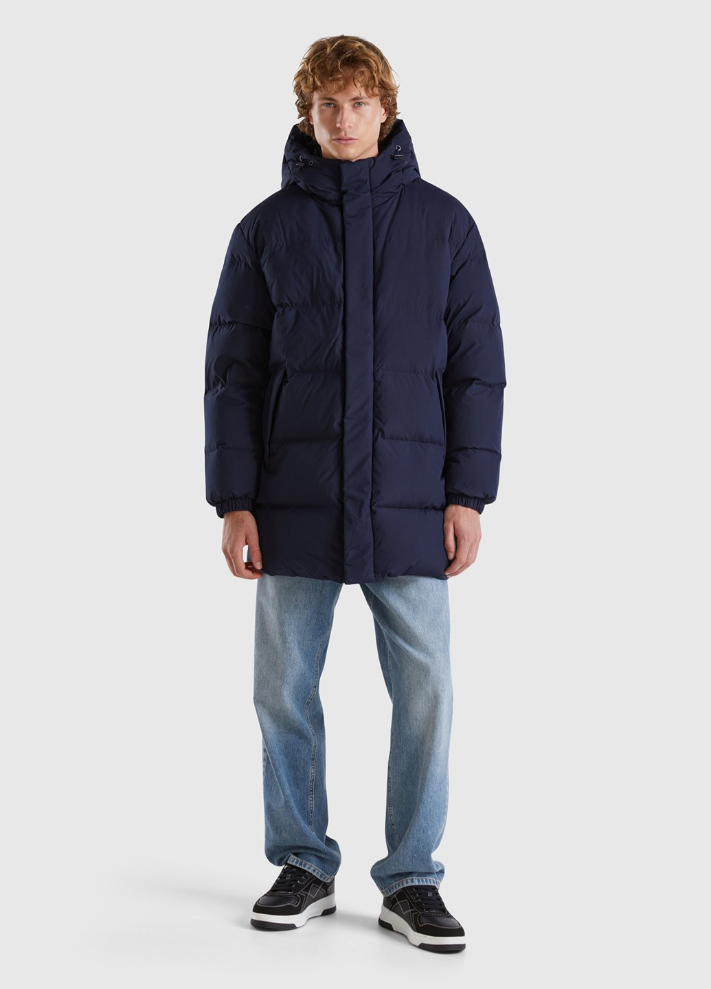 Темно-синяя демисезонная куртка United Colors of Benetton