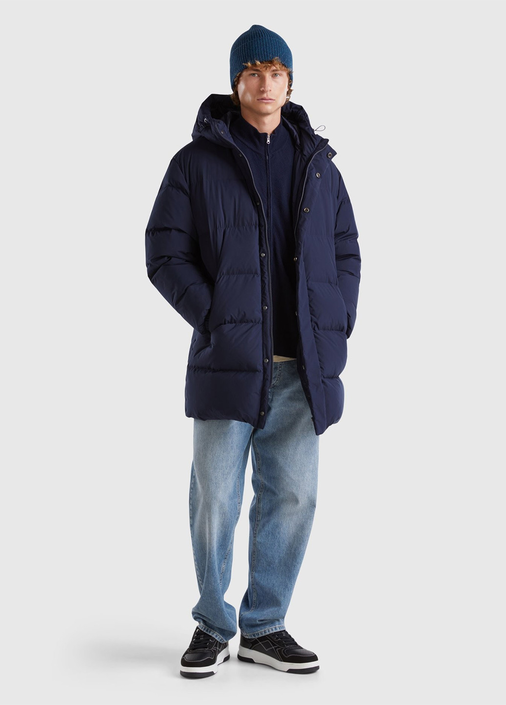 Темно-синяя демисезонная куртка United Colors of Benetton