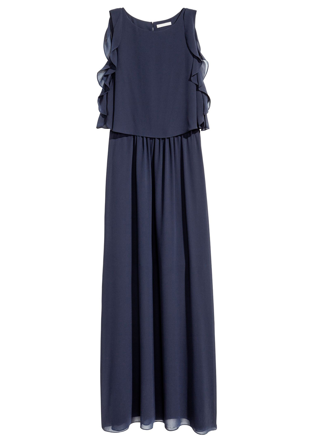 Темно-синее кэжуал платье клеш H&M однотонное