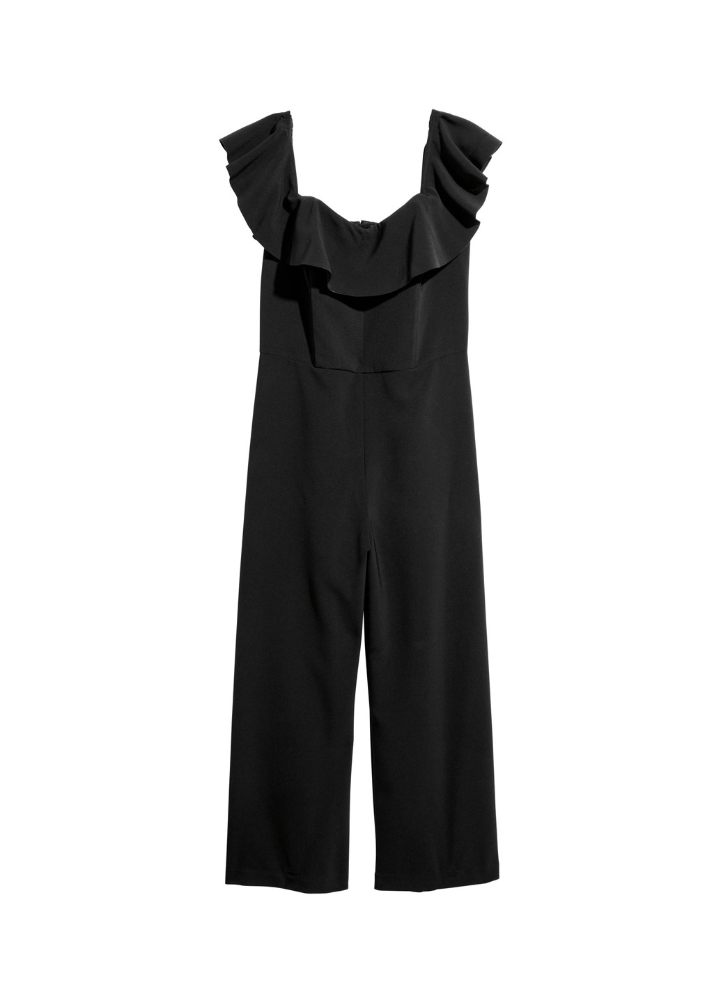 Комбінезон H&M комбінезон-брюки однотонний чорний кежуал поліестер