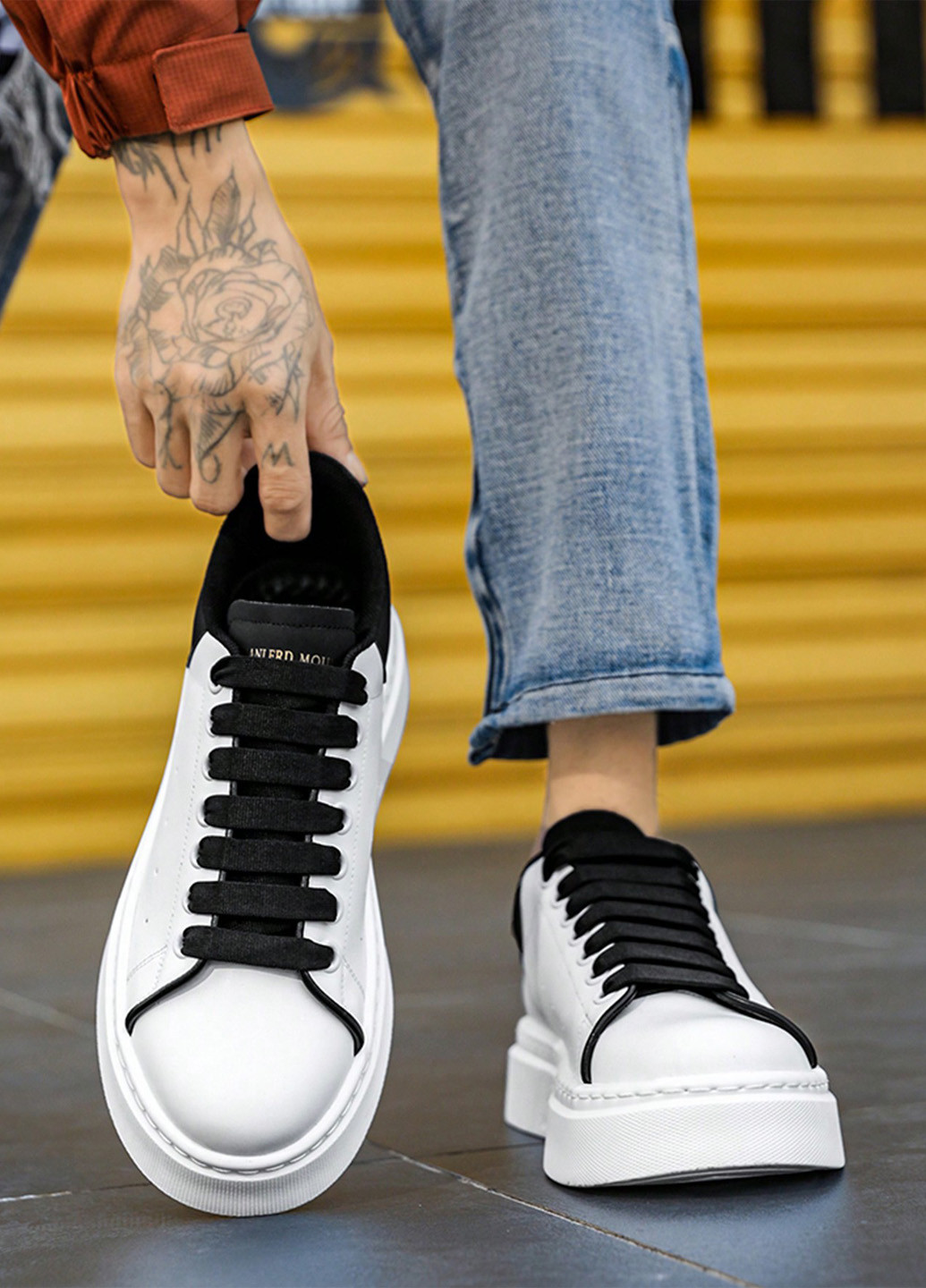 Чорно-білі Осінні кросівки SHEIN