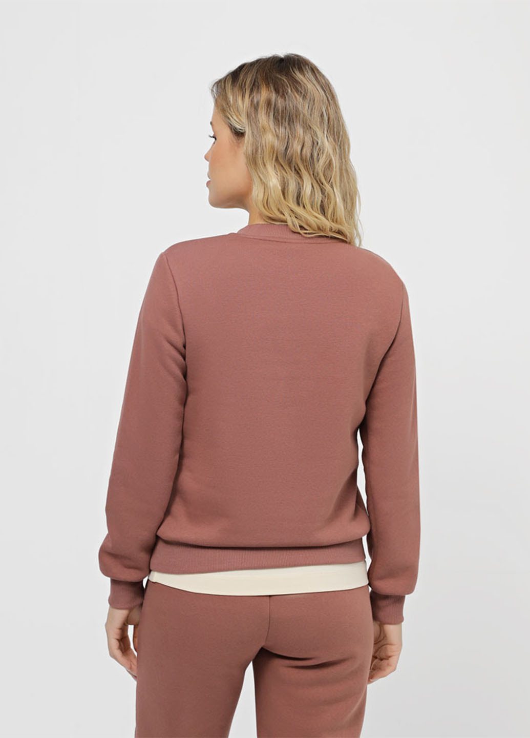 Коричневый свитшот Promin однотонный без декора (268477109)