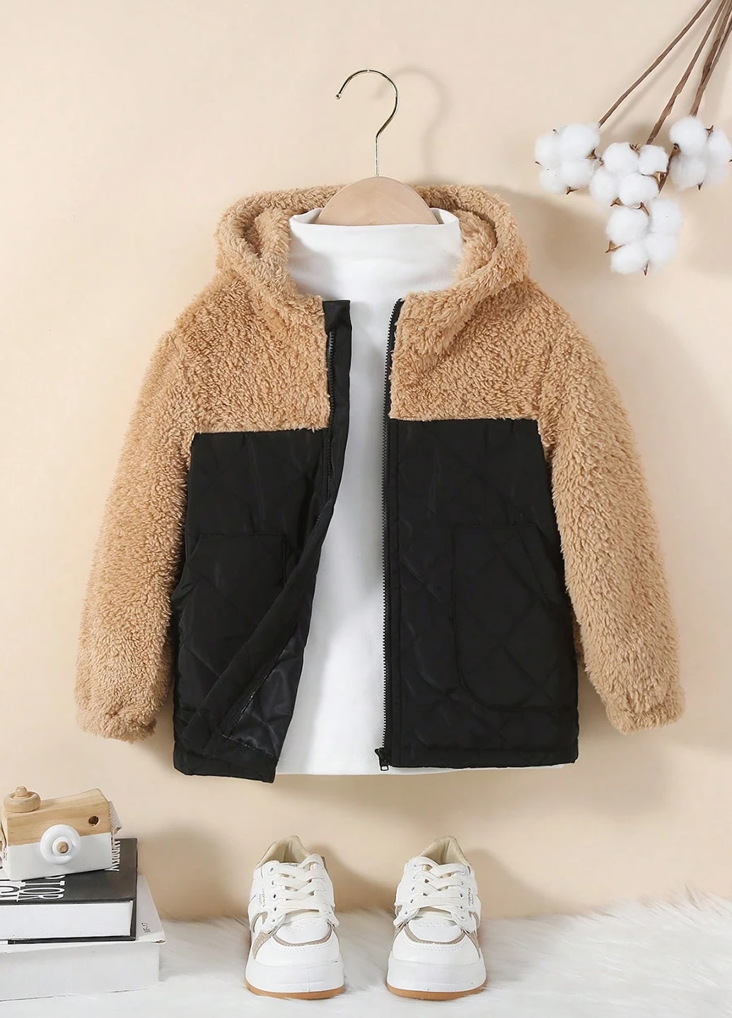 Комбинированная демисезонная куртка SHEIN