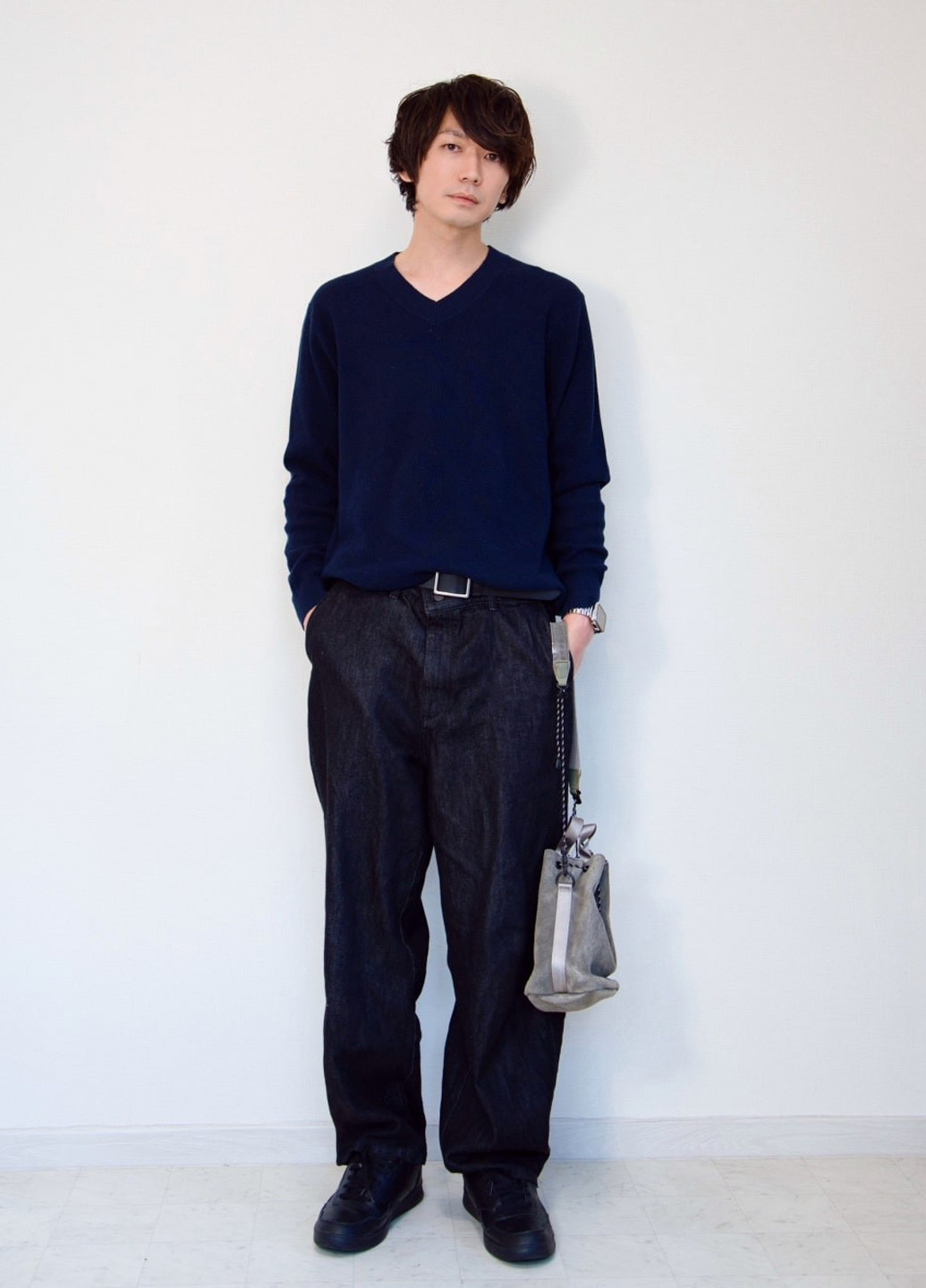 Синий демисезонный пуловер пуловер Uniqlo