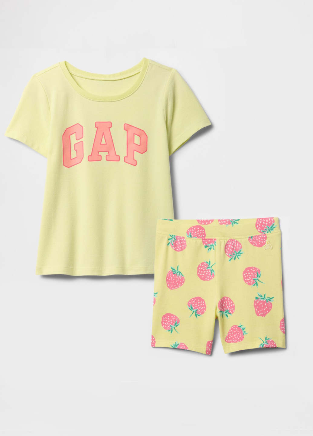 Жовтий літній комплект (футболка, шорти) Gap