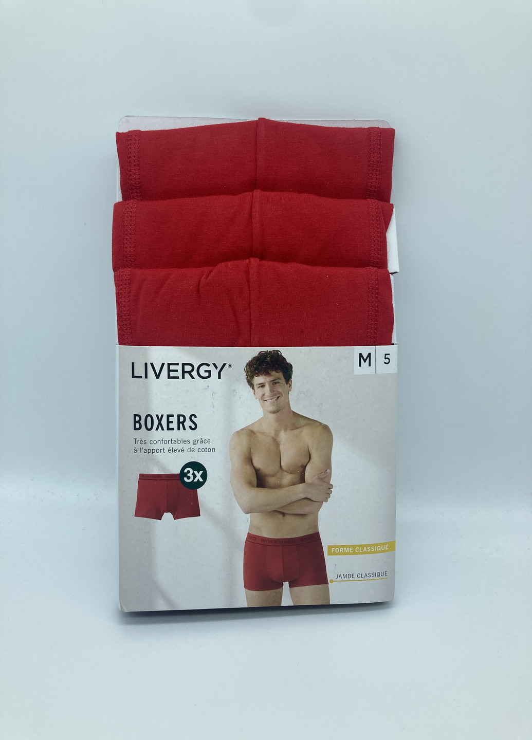 Красный демисезонный комплект труси (3 од.) боксери Livergy