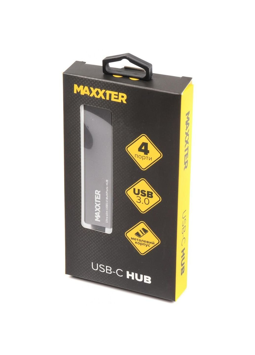 Концентратор USB 3.0 Type-C 4 ports grey (HU3С-4P-02) Maxxter (250125548)