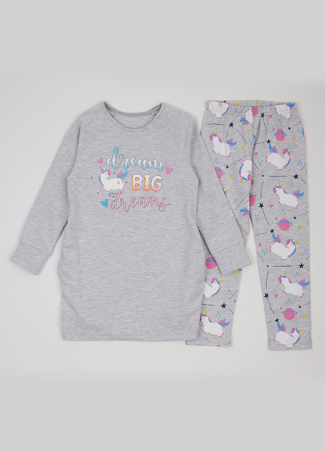 Серый демисезонный комплект (туника, леггинсы) Ляля