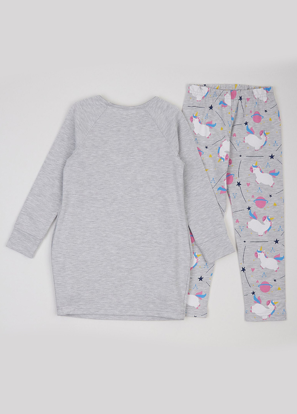 Серый демисезонный комплект (туника, леггинсы) Ляля