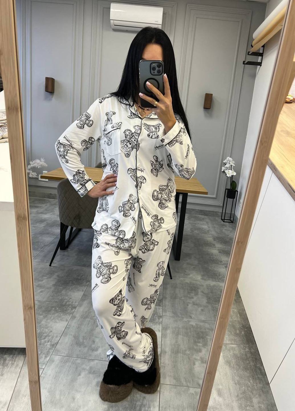 Молочная всесезон пижама (рубашка, брюки) рубашка + брюки Fashion