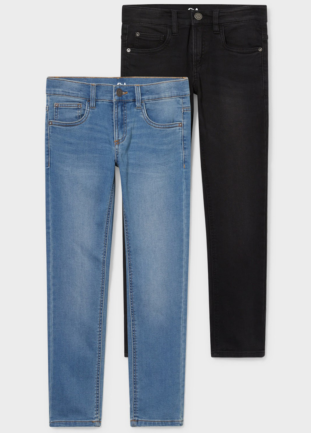 Комбинированные демисезонные скинни джинсы (2 шт.) C&A