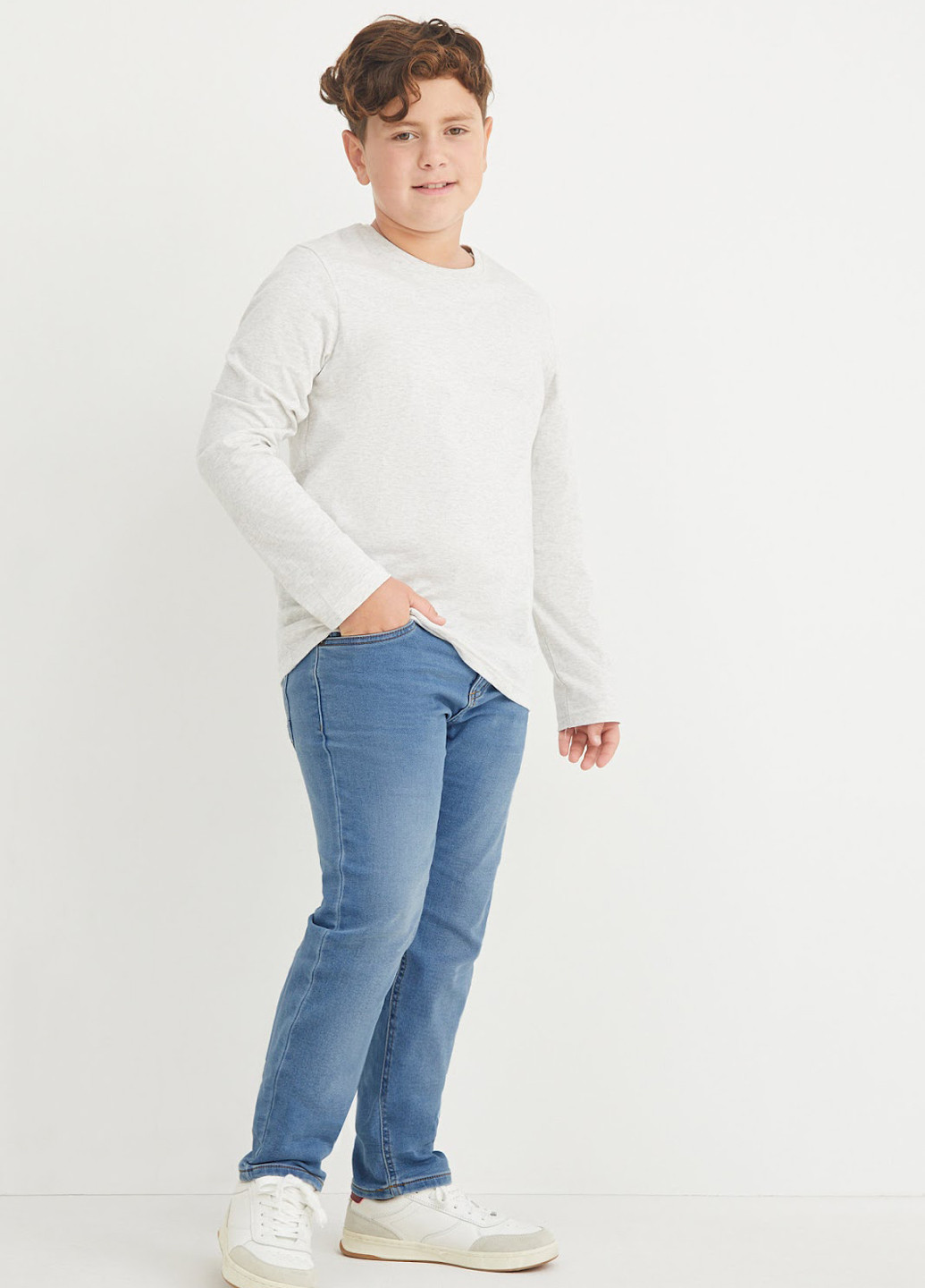 Комбинированные демисезонные скинни джинсы (2 шт.) C&A