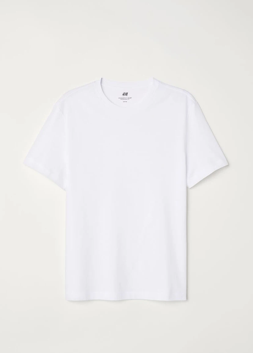 Белая футболка regularfit H&M