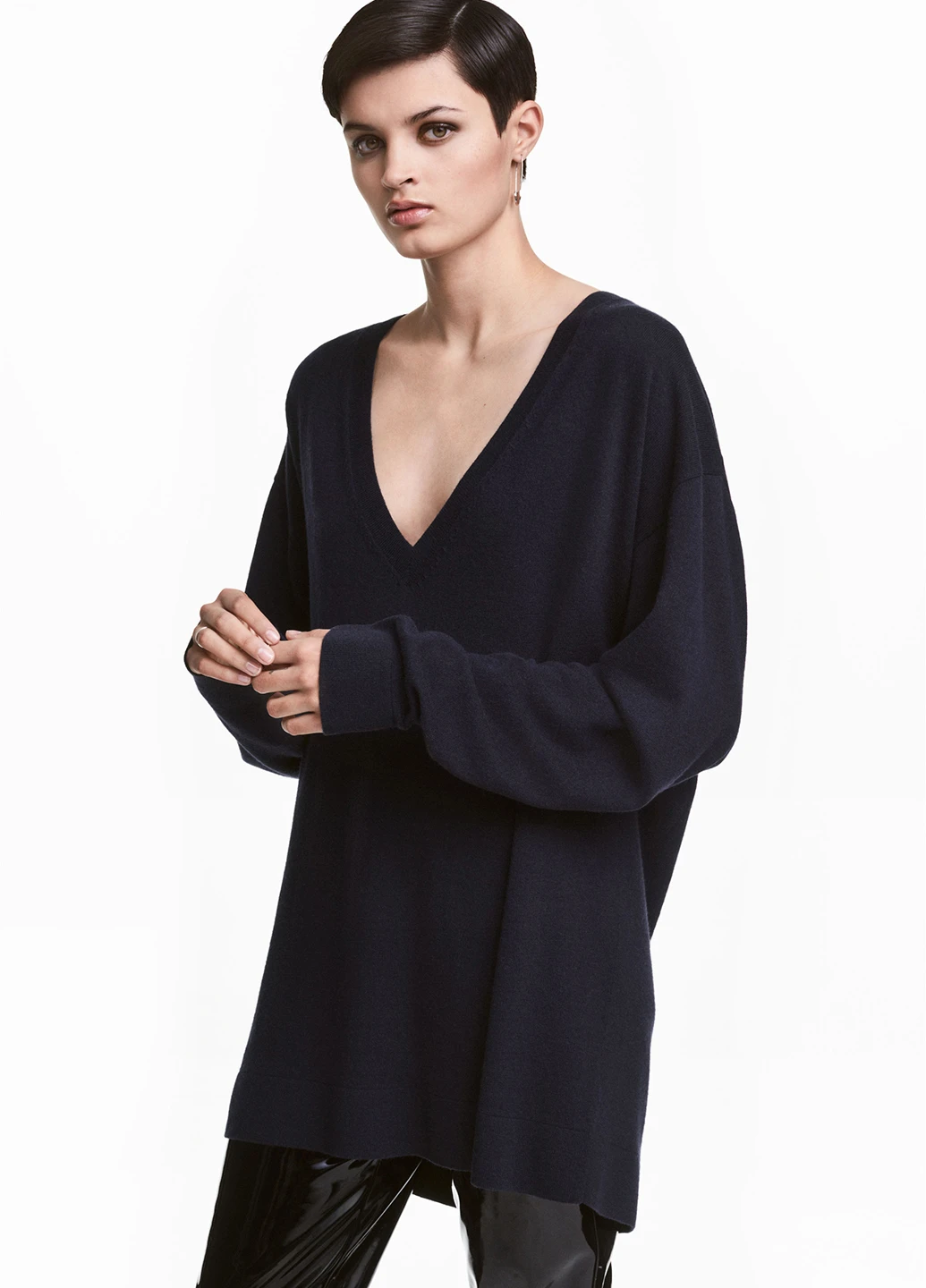 Темно-синій демісезонний пуловер пуловер H&M