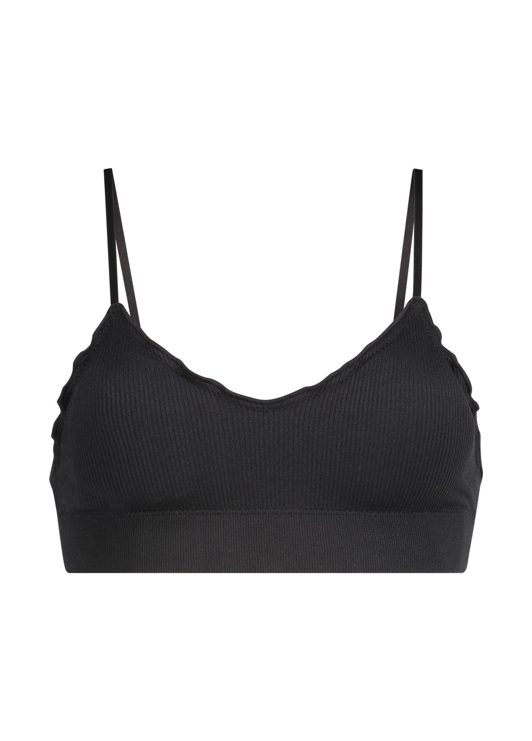 Чёрный топ бюстгальтер Hunkemoller без косточек полиамид