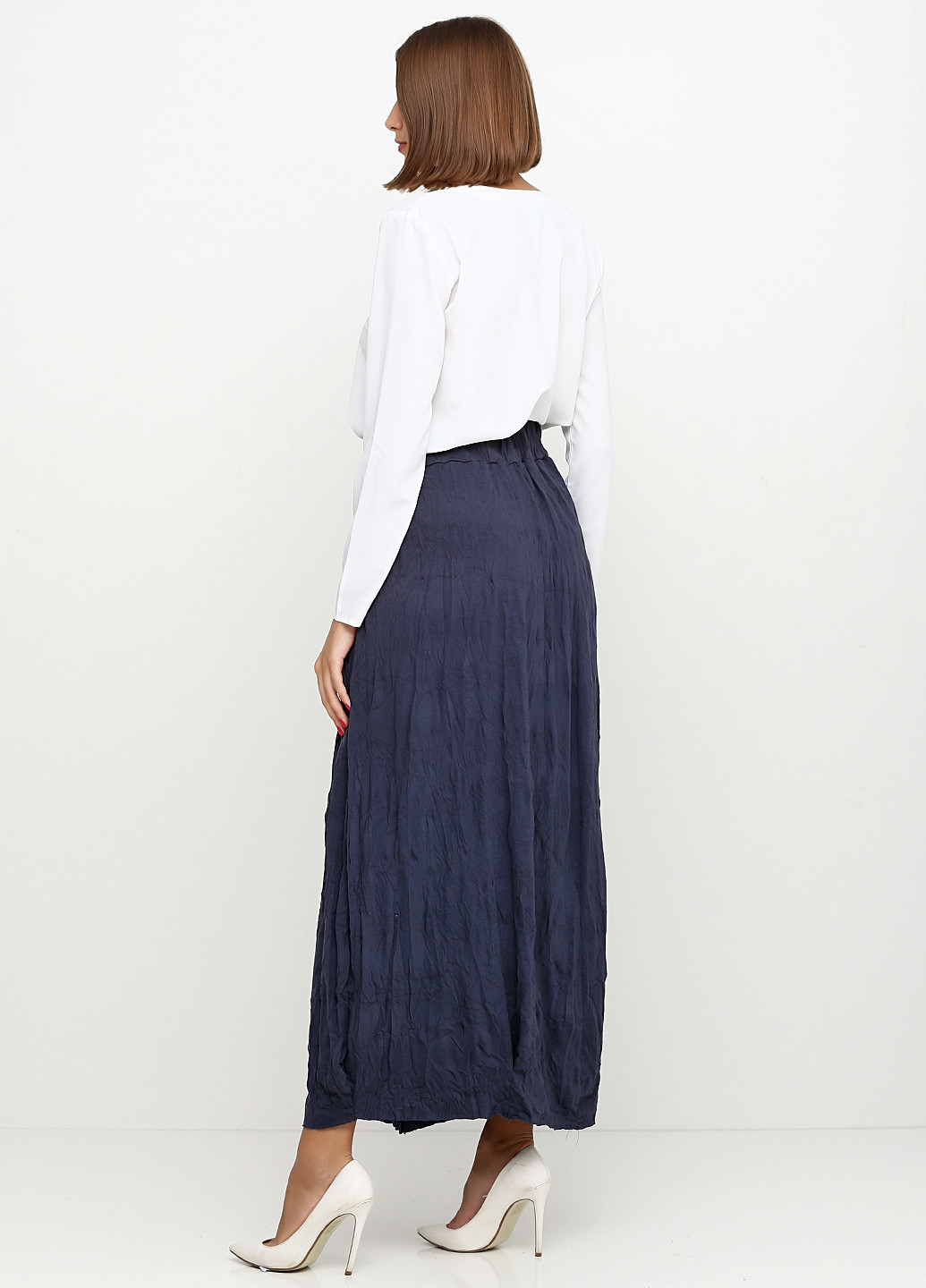 Темно-синяя кэжуал однотонная юбка Oblique макси