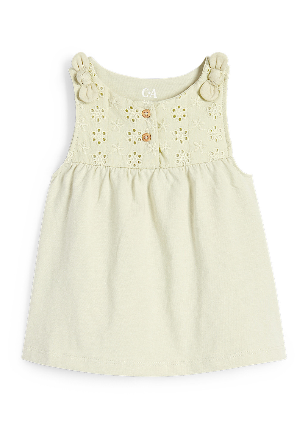 Светло-зеленый летний комплект (туника, шорты, повязка) C&A