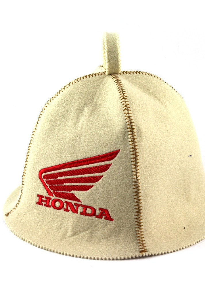 Банная шапка "Honda", искусственный фетр, белый (LA-306) Luxyart (252611401)