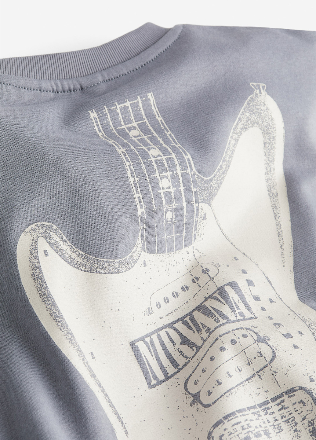 Серый свитшот H&M надпись без декора (362622343)