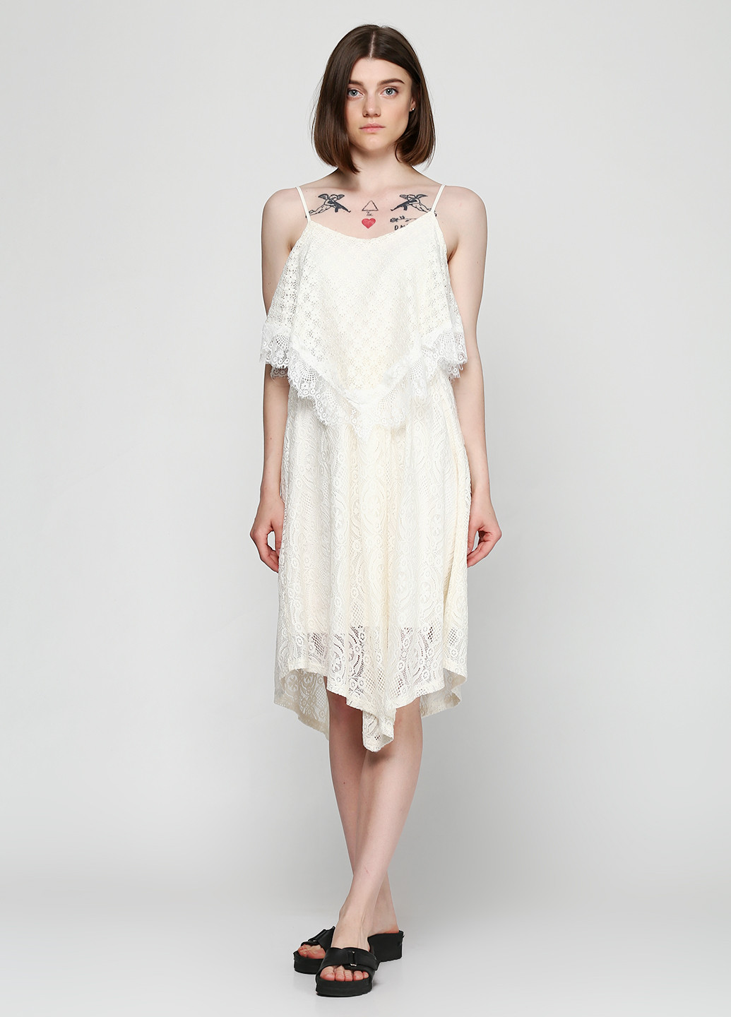 Молочна кежуал сукня Miami Style однотонна