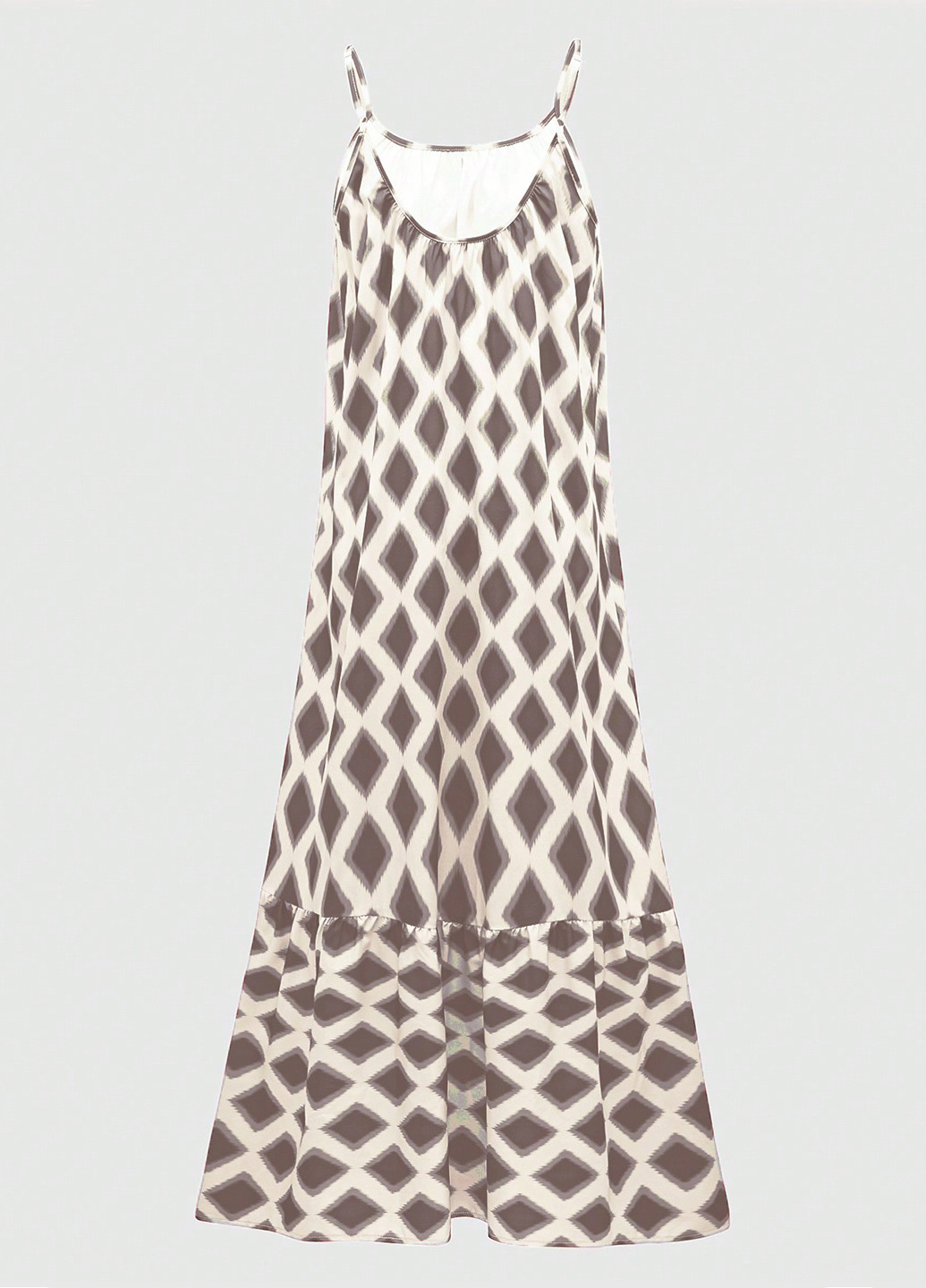 Молочна кежуал сукня а-силует SHEIN з геометричним візерунком