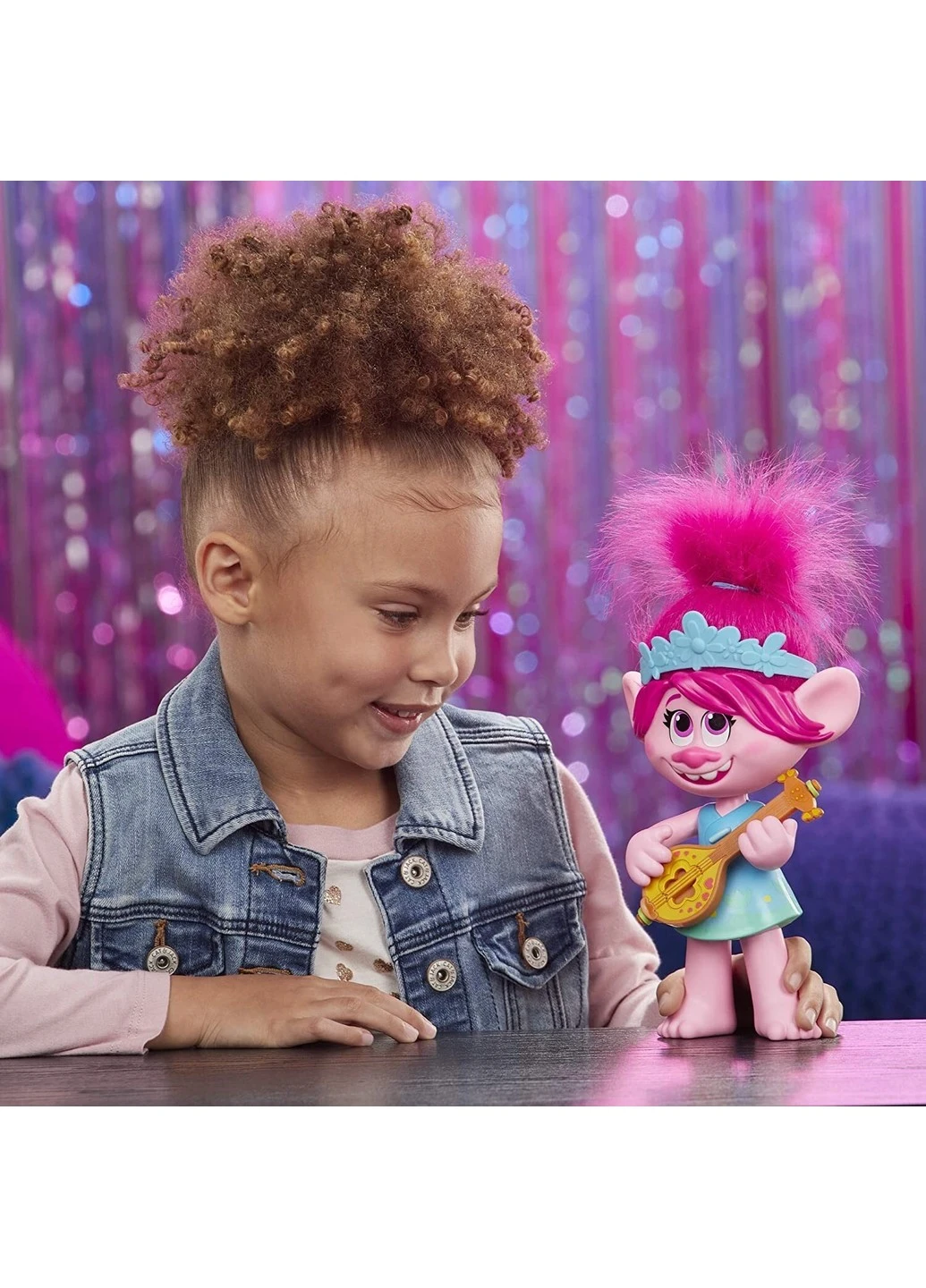 Лялька Розочка DreamWorks Trolls World Tour Pop-to-Rock Poppy Singing Doll Світовий тур (E94115E1) Hasbro (255665085)