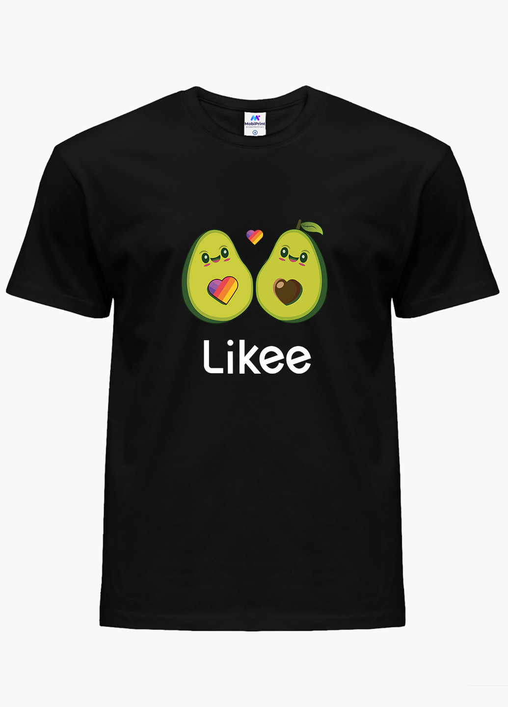Чорна демісезонна футболка дитяча лайк авокадо (likee avocado) (9224-1031) MobiPrint