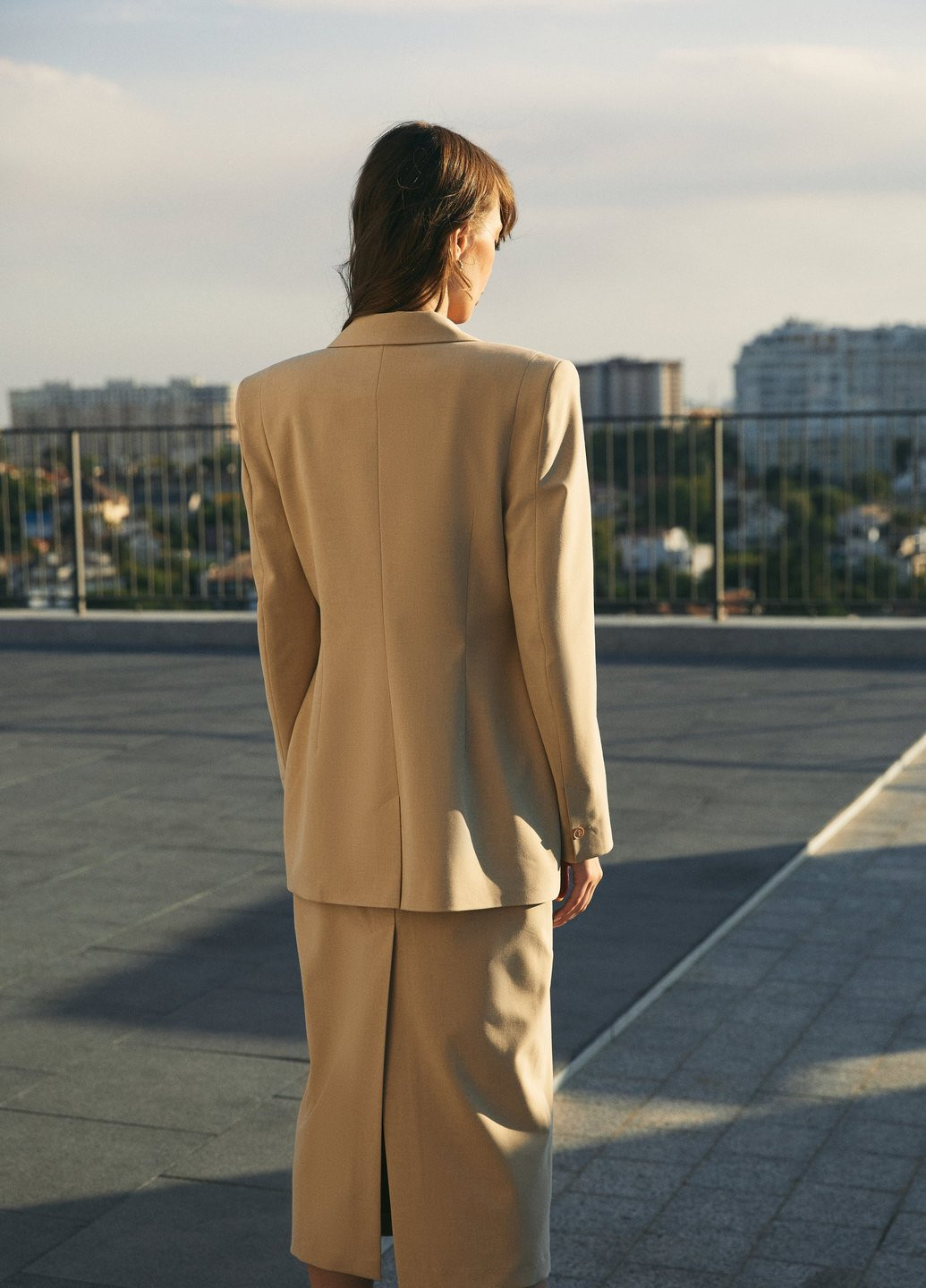 Бежевый женский жакет Gepur однотонный - всесезон