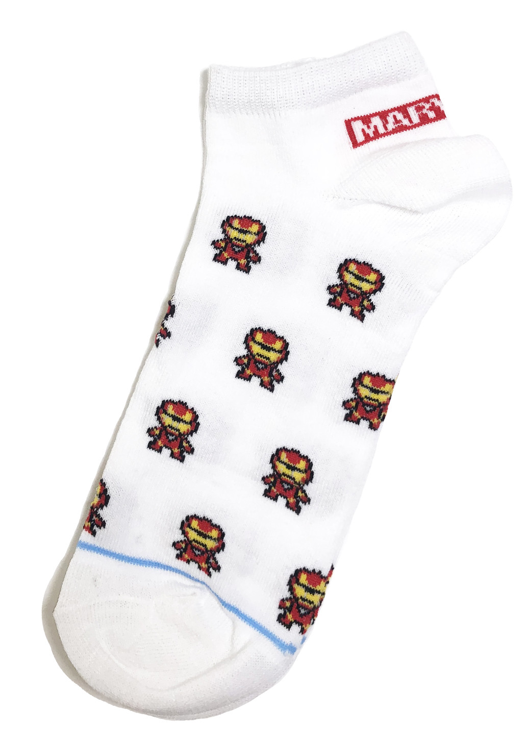 Носки Iron man короткие Rock'n'socks белые повседневные