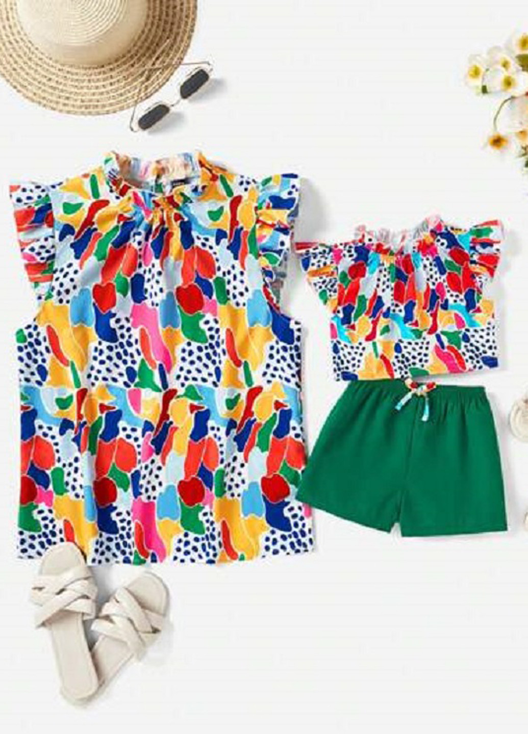 Комбінований літній комплект (футболка, шорти) SHEIN