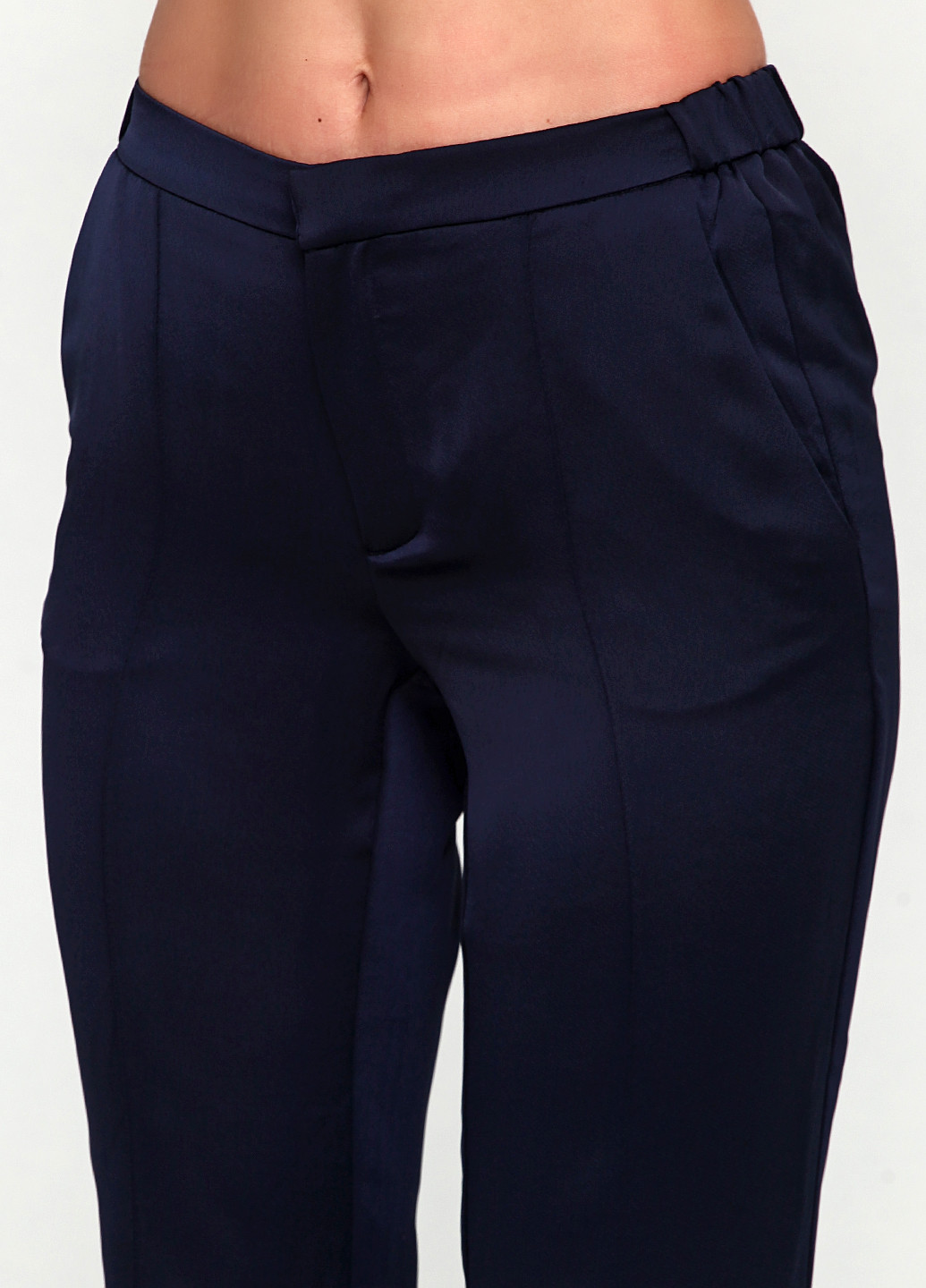 Темно-синие кэжуал демисезонные прямые, укороченные брюки Banana Republic