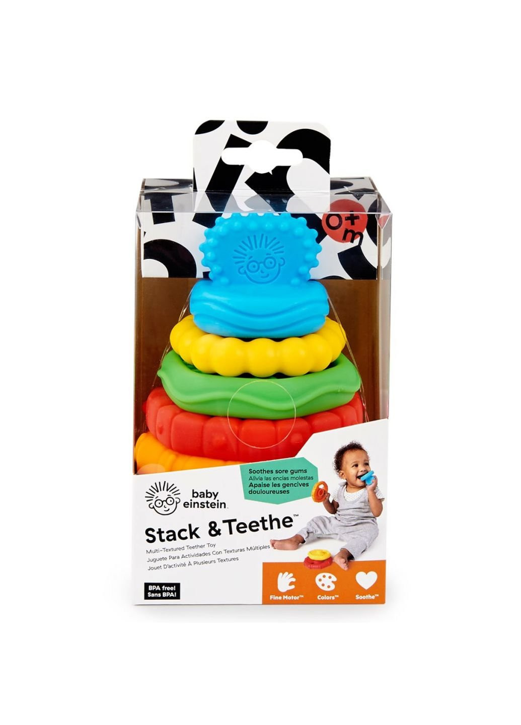 Розвиваюча іграшка Baby Einstein пірамідка Stack Teethe (12356) No Brand (254066888)