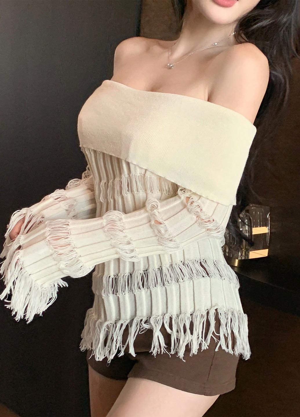 Світло-бежевий демісезонний джемпер джемпер SHEIN