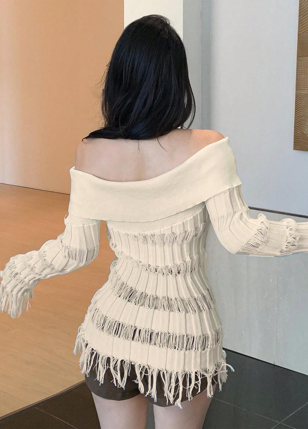 Світло-бежевий демісезонний джемпер джемпер SHEIN