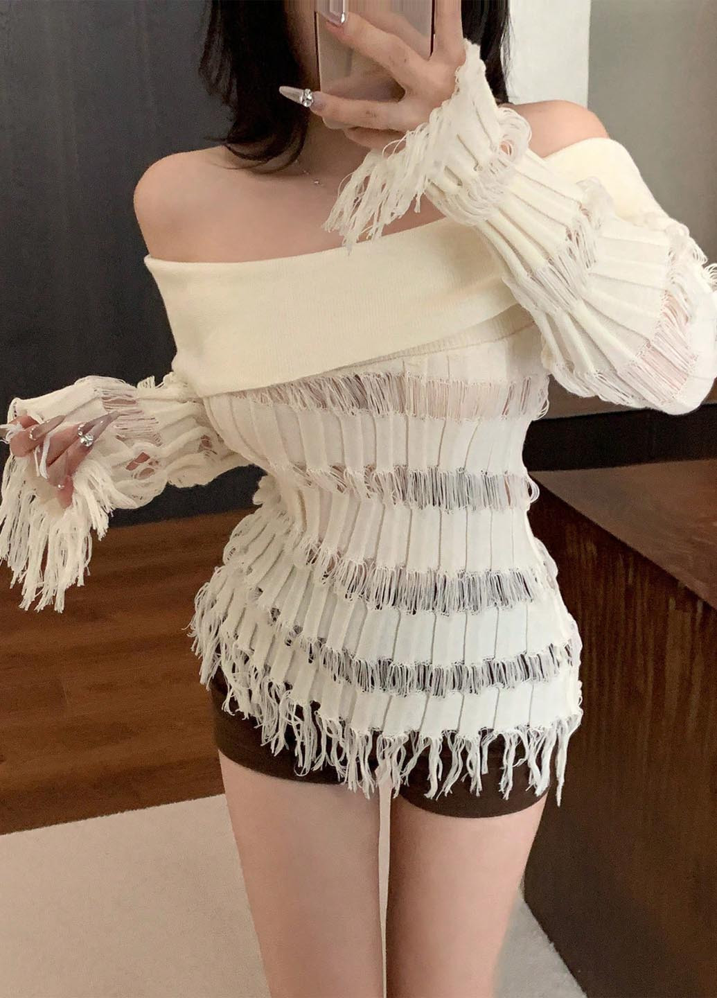 Світло-бежевий демісезонний джемпер джемпер SHEIN