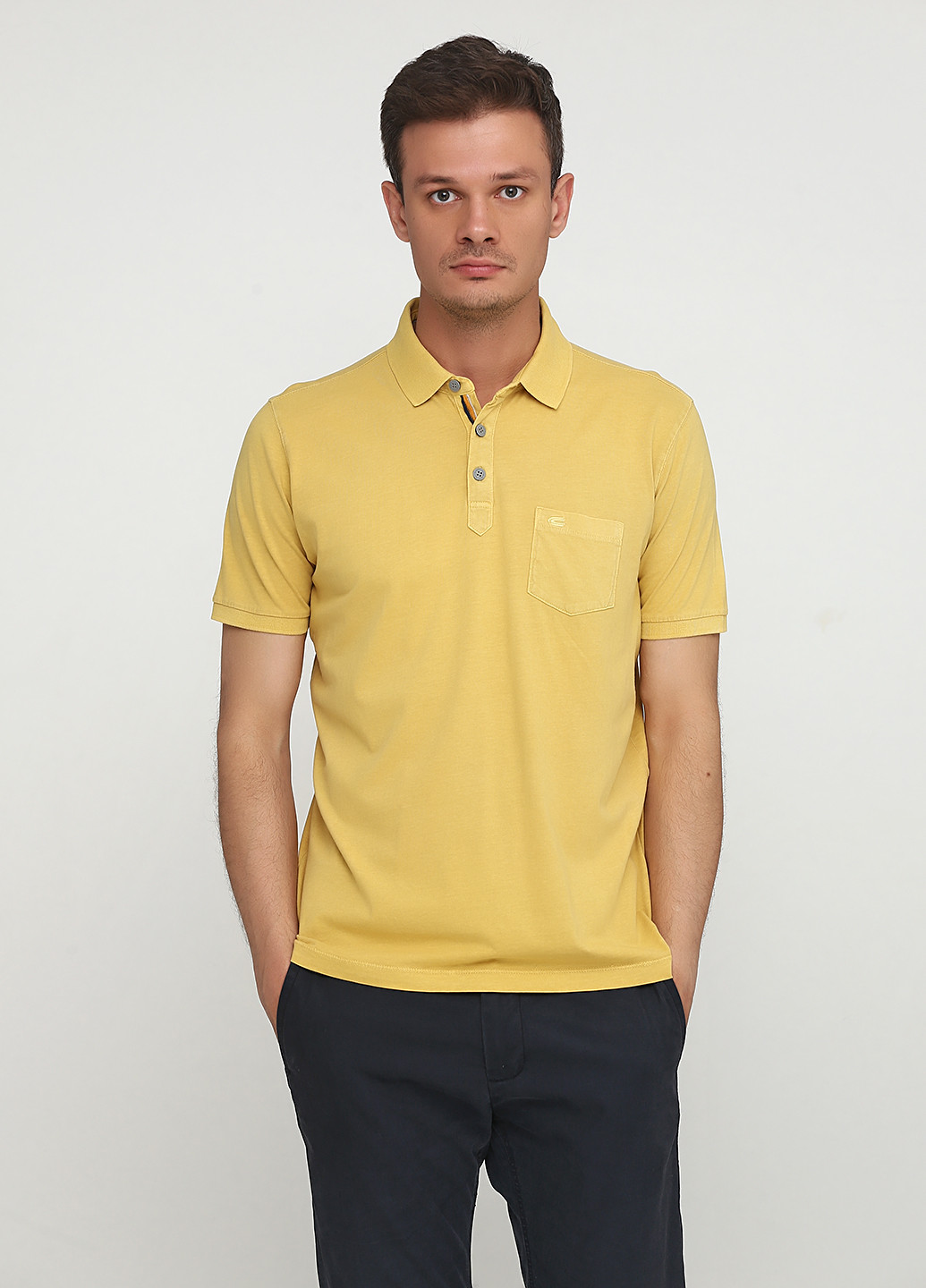 Желтая футболка-поло для мужчин Camel Active однотонная