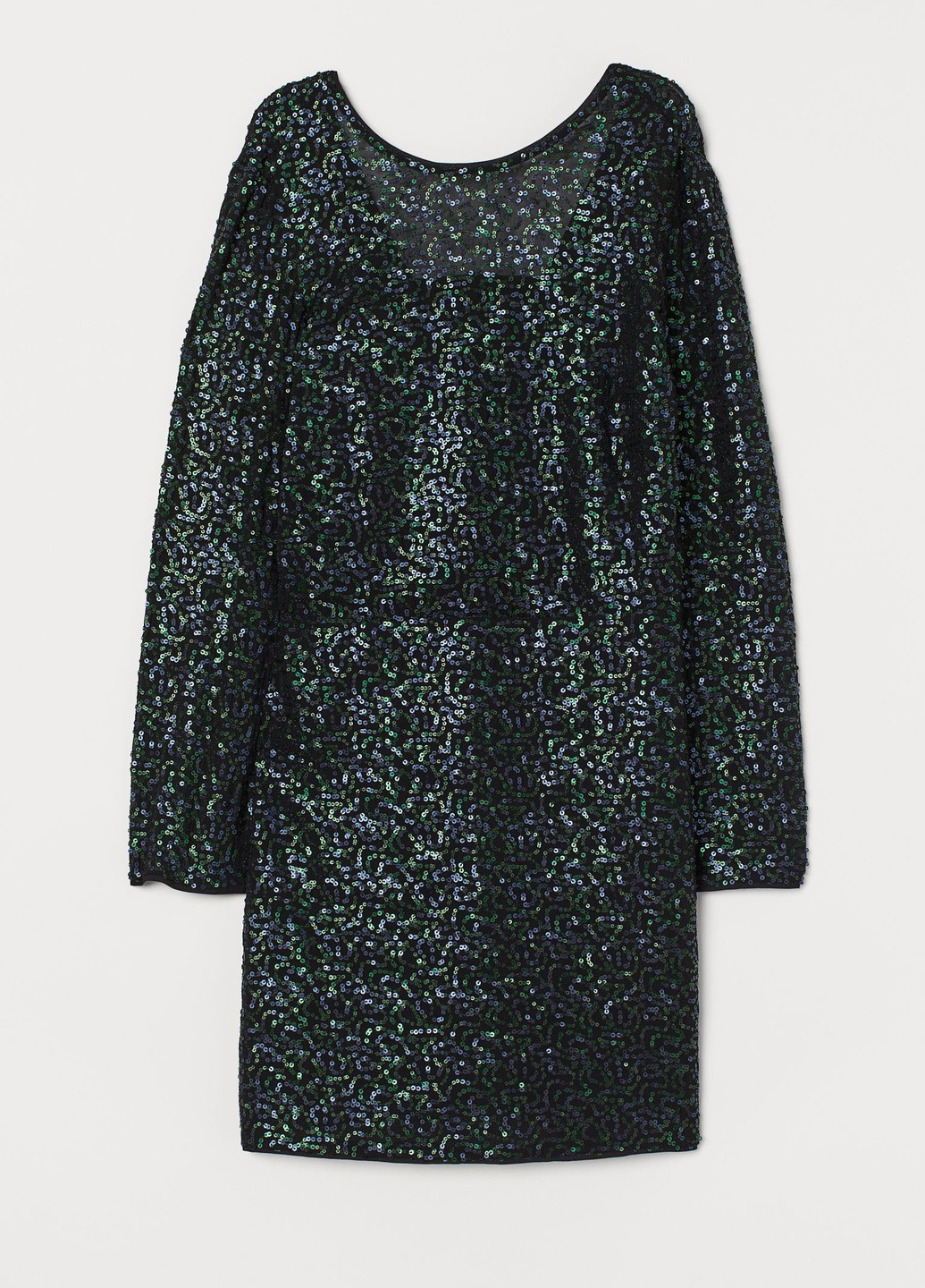 Черное вечернее платье с пайетками H&M с орнаментом